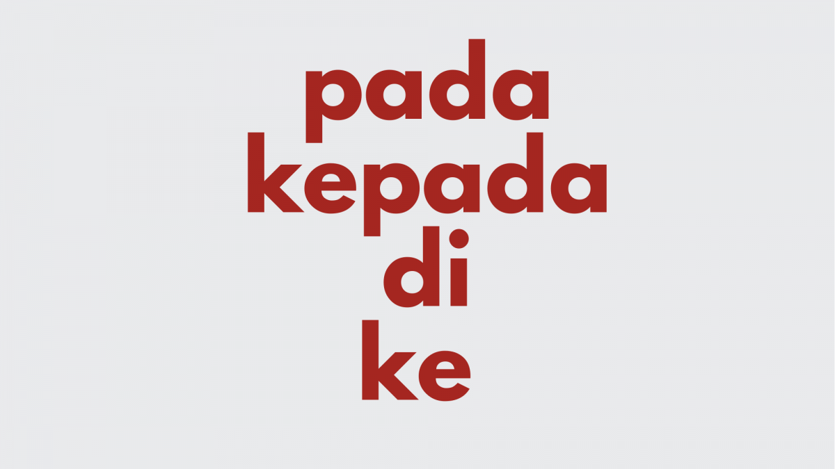 Ilustrasi preposisi pada kepada di ke