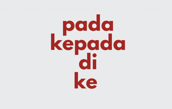 Ilustrasi preposisi pada kepada di ke