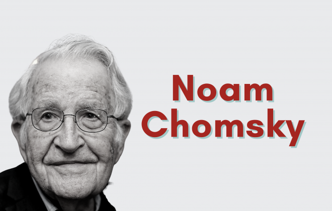 Ilustrasi Pengalaman Pertama Membaca Noam Chomsky