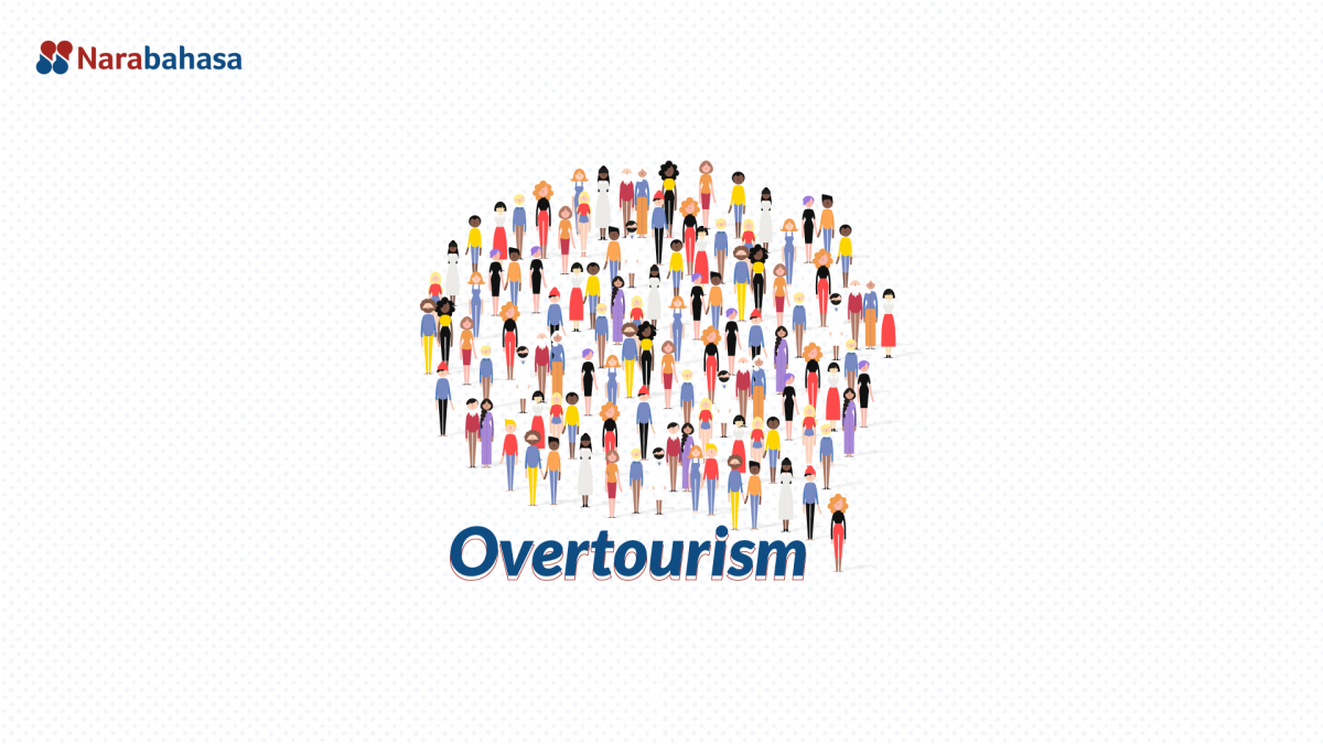 Ilustrasi overtourism atau lewah turis